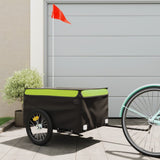 Vidaxl bicycle trailer 45 kg iron black and green