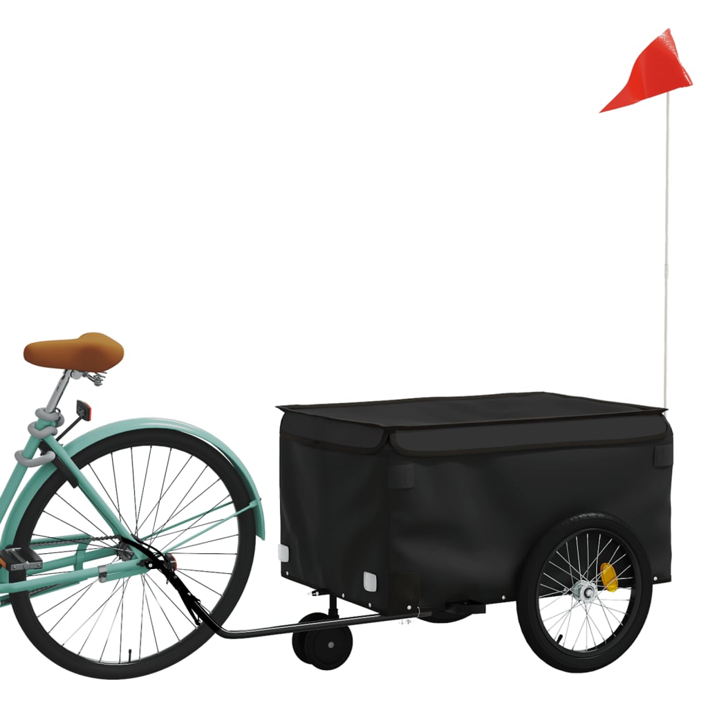 Vidaxl bicycle trailer 30 kg iron black