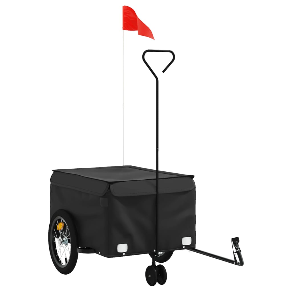 Vidaxl bicycle trailer 45 kg iron black