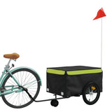 Vidaxl bicycle trailer 45 kg iron black and green