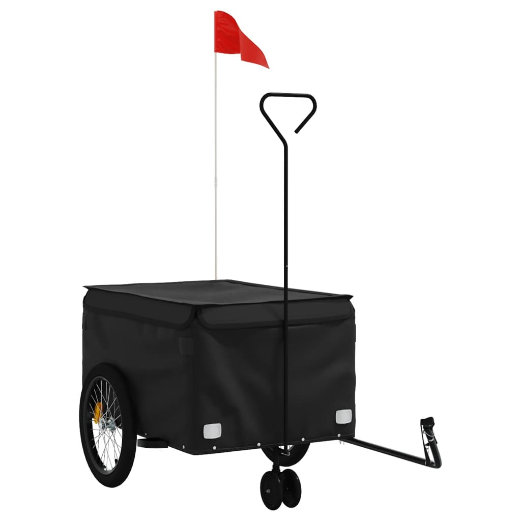 Vidaxl bicycle trailer 45 kg iron black