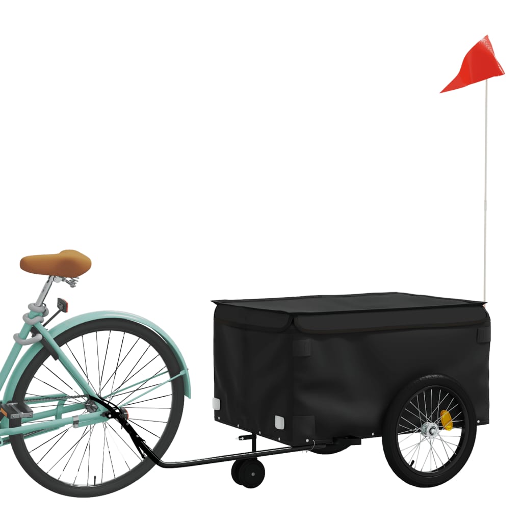 Vidaxl bicycle trailer 45 kg iron black