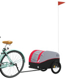 Vidaxl bicycle trailer 30 kg iron black and red