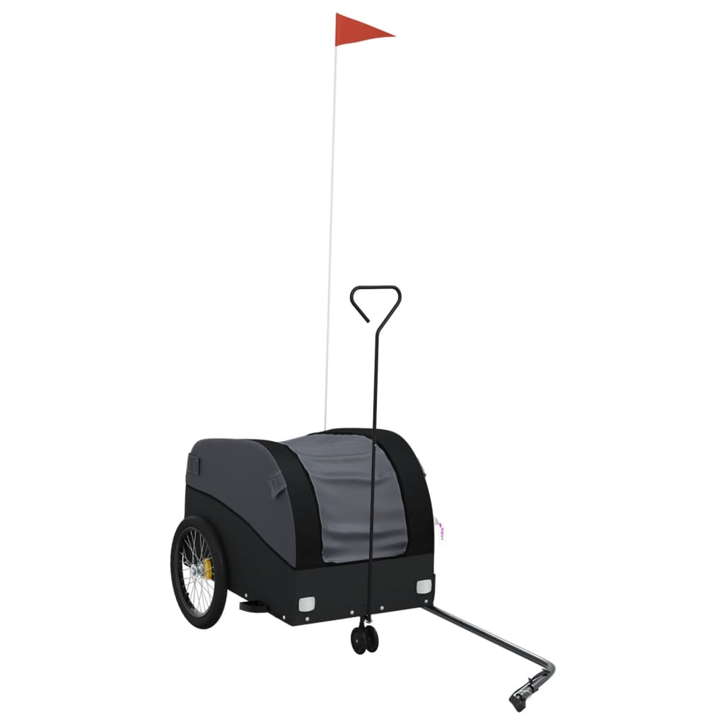 Vidaxl bicycle trailer 30 kg iron black
