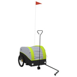 Vidaxl bicycle trailer 30 kg iron black and green