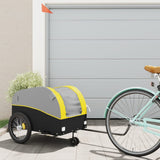 Vidaxl bicycle trailer 45 kg iron black and yellow