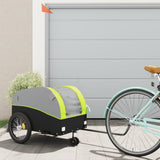 Vidaxl bicycle trailer 45 kg iron black and green
