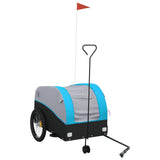 Vidaxl bicycle trailer 45 kg iron black and blue