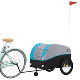 Vidaxl bicycle trailer 45 kg iron black and blue