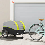 Vidaxl bicycle trailer 45 kg iron black and green