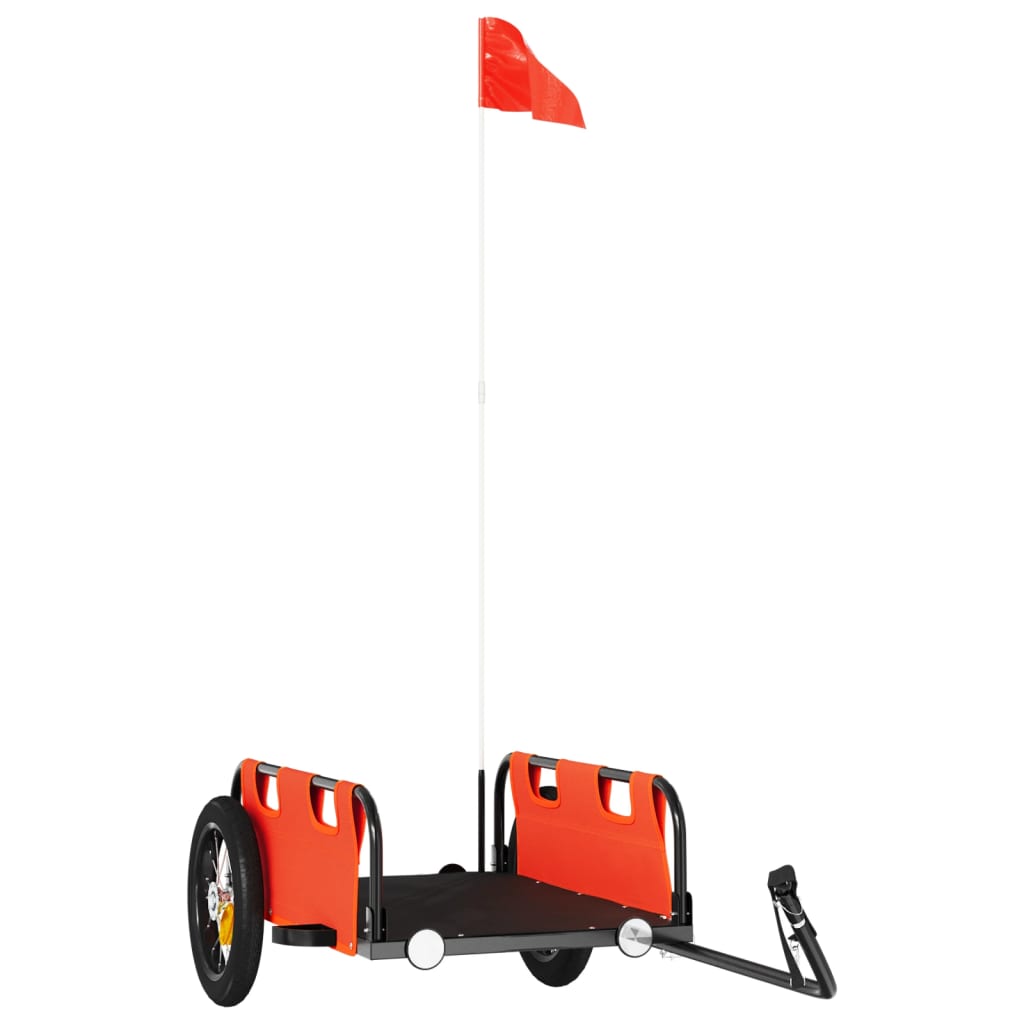 Vidaxl bicycle trailer Oxford fabric and iron orange
