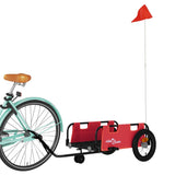 Vidaxl bicycle trailer Oxford fabric and iron red