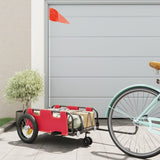 Vidaxl bicycle trailer Oxford fabric and iron red