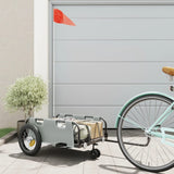 Vidaxl bicycle trailer Oxford fabric and iron gray
