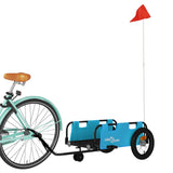 Vidaxl bicycle trailer Oxford fabric and iron blue
