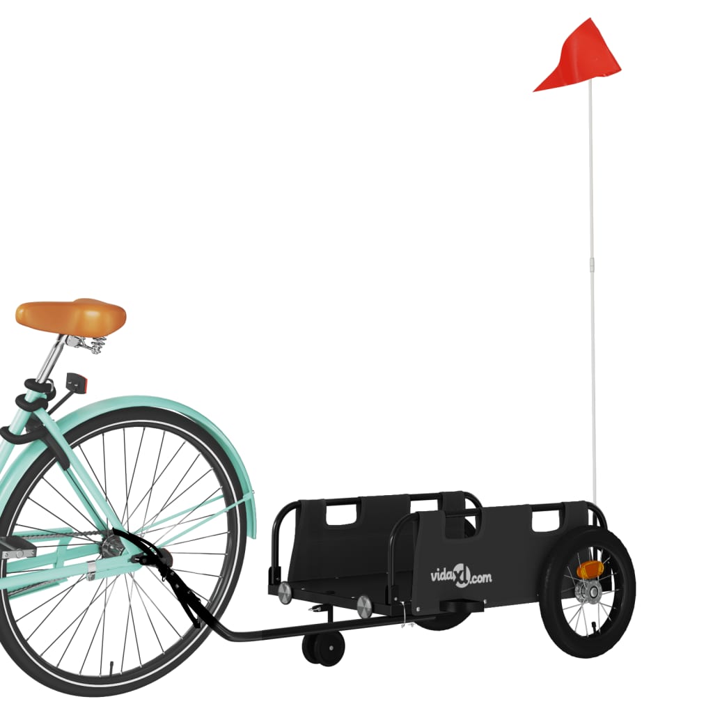 Vidaxl bicycle trailer Oxford fabric and iron black