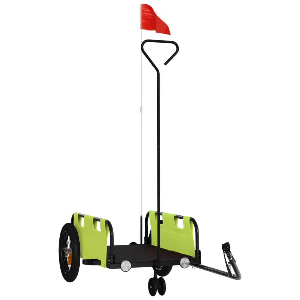 Vidaxl Rower Trailer Oxford Fabric i żelazna zielona
