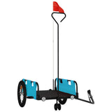 Vidaxl bicycle trailer Oxford fabric and iron blue