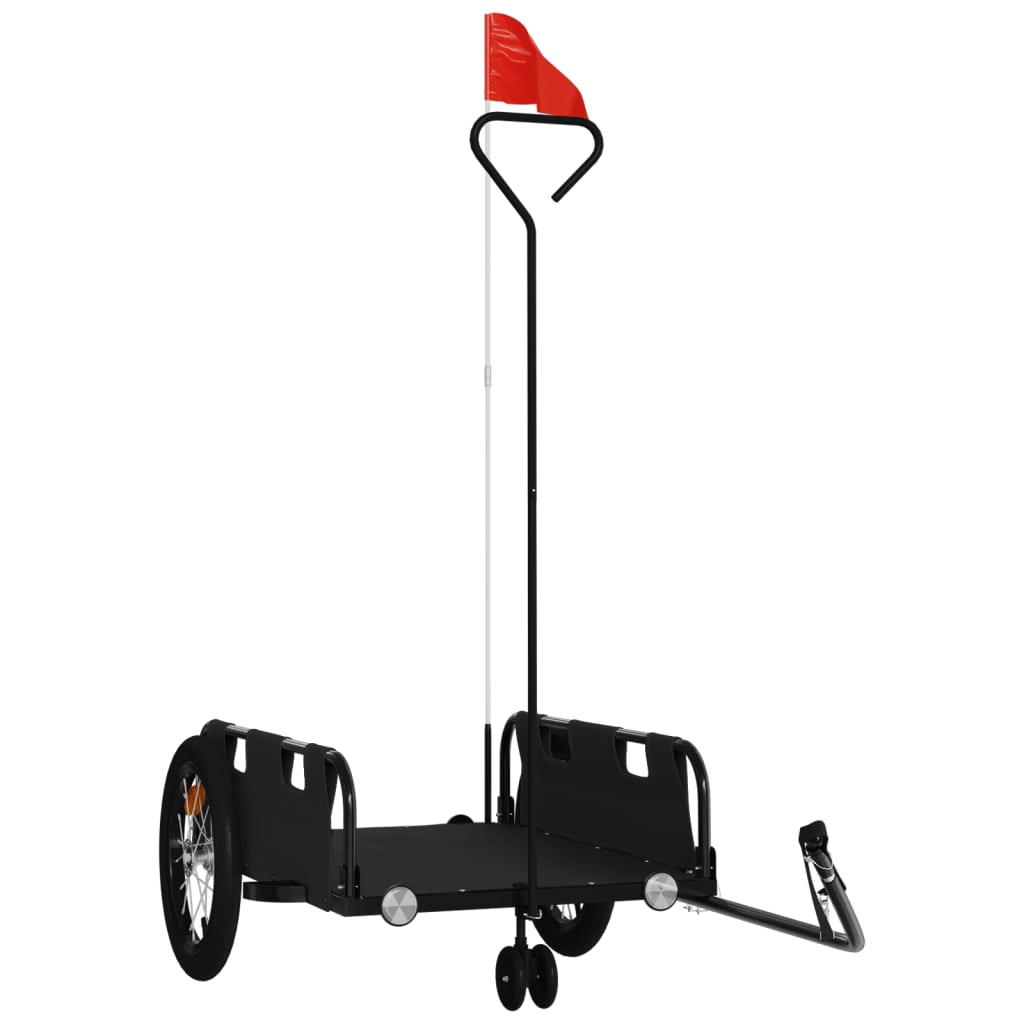 Vidaxl bicycle trailer Oxford fabric and iron black