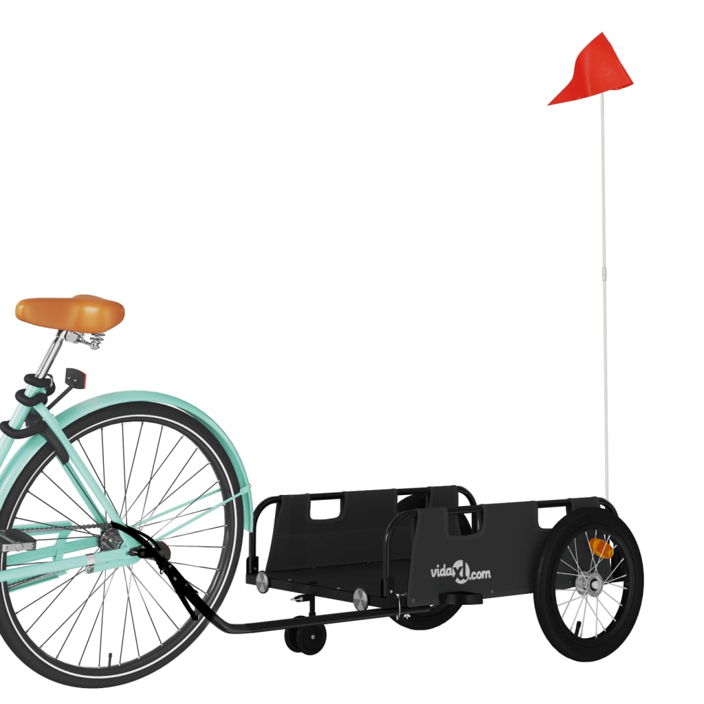 Vidaxl bicycle trailer Oxford fabric and iron black