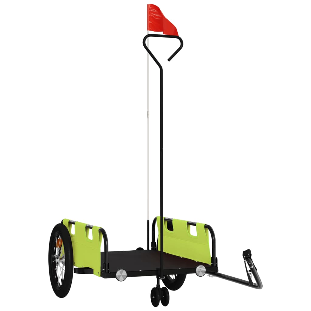 Vidaxl bicycle trailer Oxford fabric and iron green