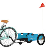 Vidaxl bicycle trailer Oxford fabric and iron blue and black