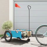 Vidaxl bicycle trailer Oxford fabric and iron blue and black