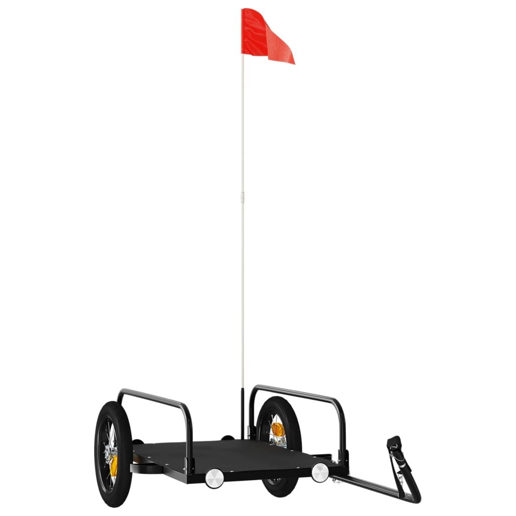 Vidaxl bicycle trailer 122x53x31 cm iron black