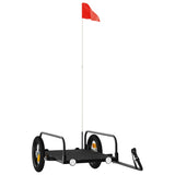 Vidaxl bicycle trailer 122x53x31 cm iron black