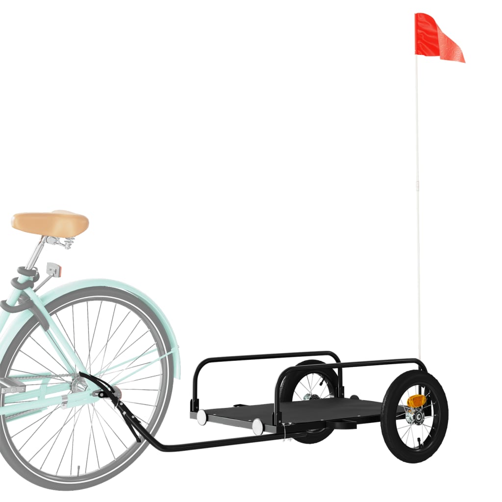 Vidaxl bicycle trailer 122x53x31 cm iron black