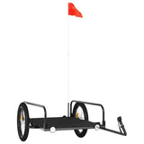 Vidaxl bicycle trailer 135x70x37 cm iron black