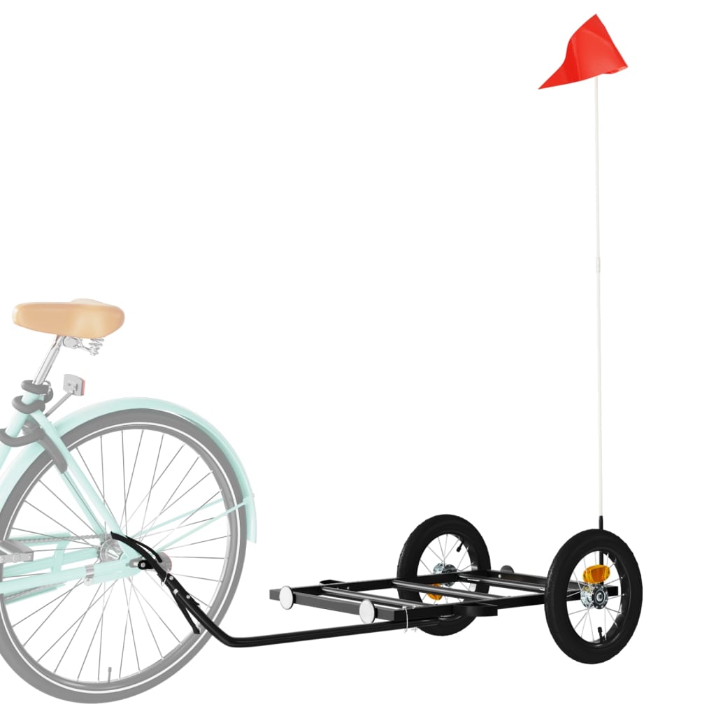 Vidaxl bicycle trailer 122x53x28 cm iron black