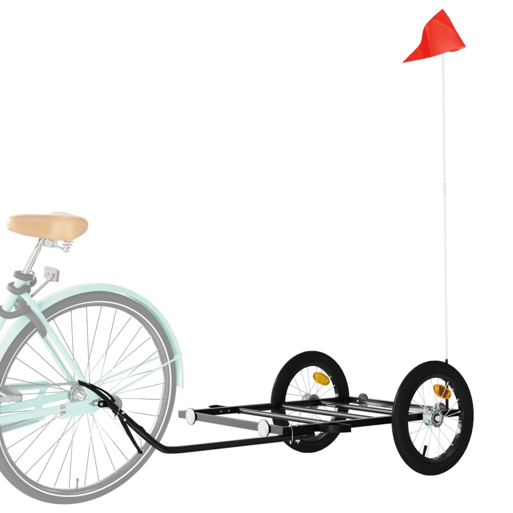 Vidaxl bicycle trailer 126x63x34 cm iron black
