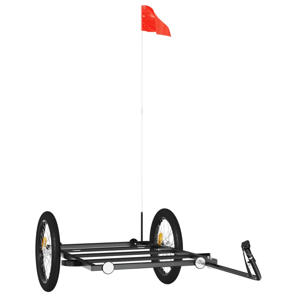 Vidaxl bicycle trailer 135x68x37 cm iron black