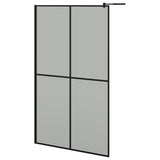 Vidaxl Walk-in-in tuš stena s polico 118x190 cm esg-Glas aluminijasta črna