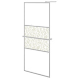 Vidaxl Walk-in-in tuš stena s polico 80x195 cm esg-Glas aluminijev krom
