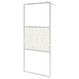Vidaxl Walk-in-in tuš stena s polico 80x195 cm esg-Glas aluminijev krom