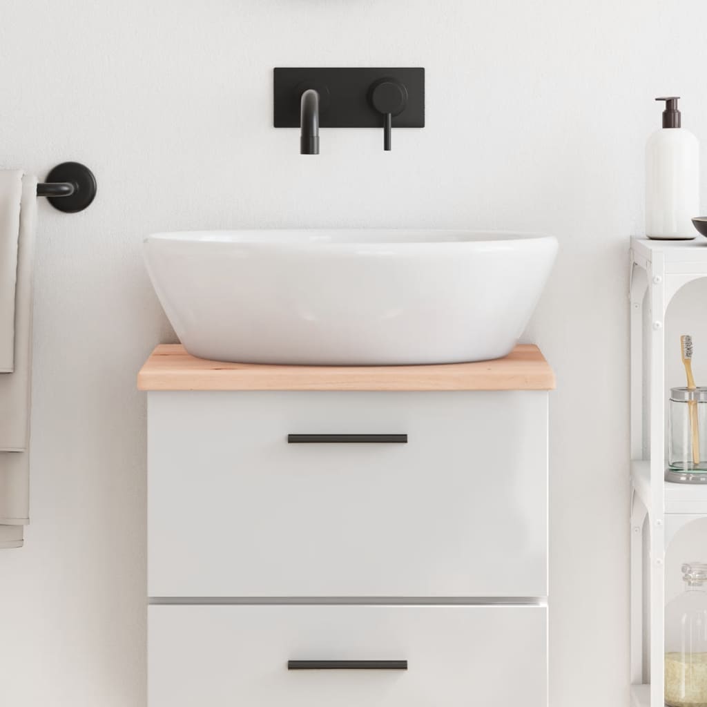 Vidaxl Washbasin Tabela 40x30x2 cm Neobdelana trdna lesa
