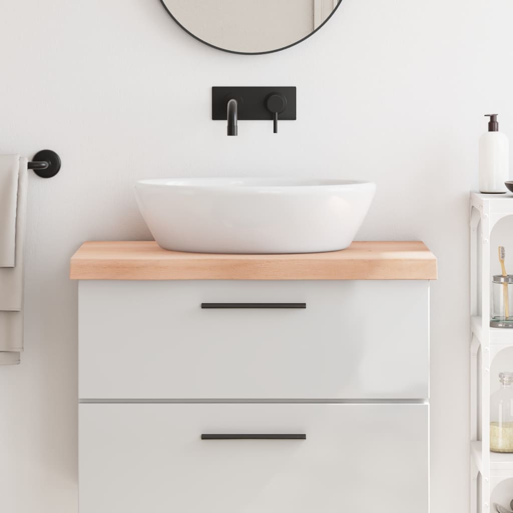 Vidaxl Washbasin Tabulka 80x50X (2-6) cm neošetřené pevné dřevo