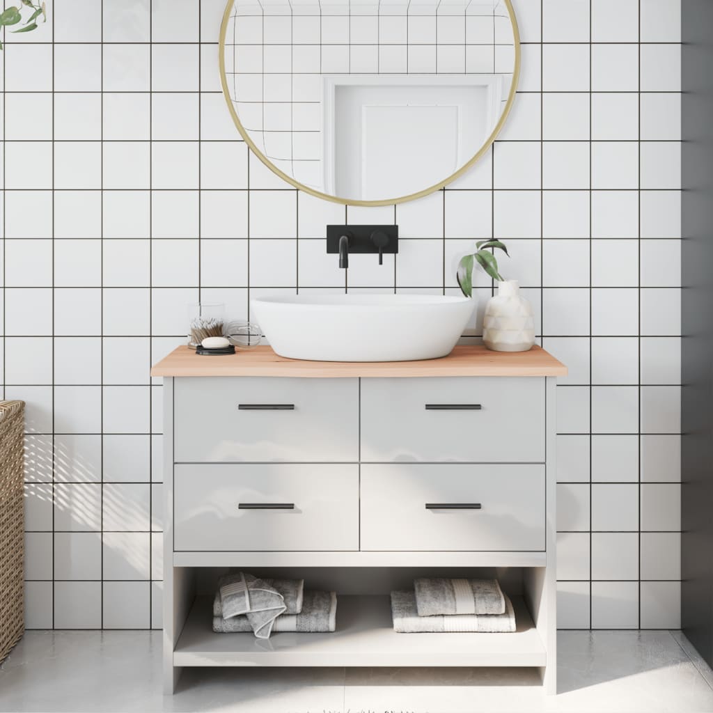 VidaXL Washbasin Table 100x40x2 cm Untreated solid wood