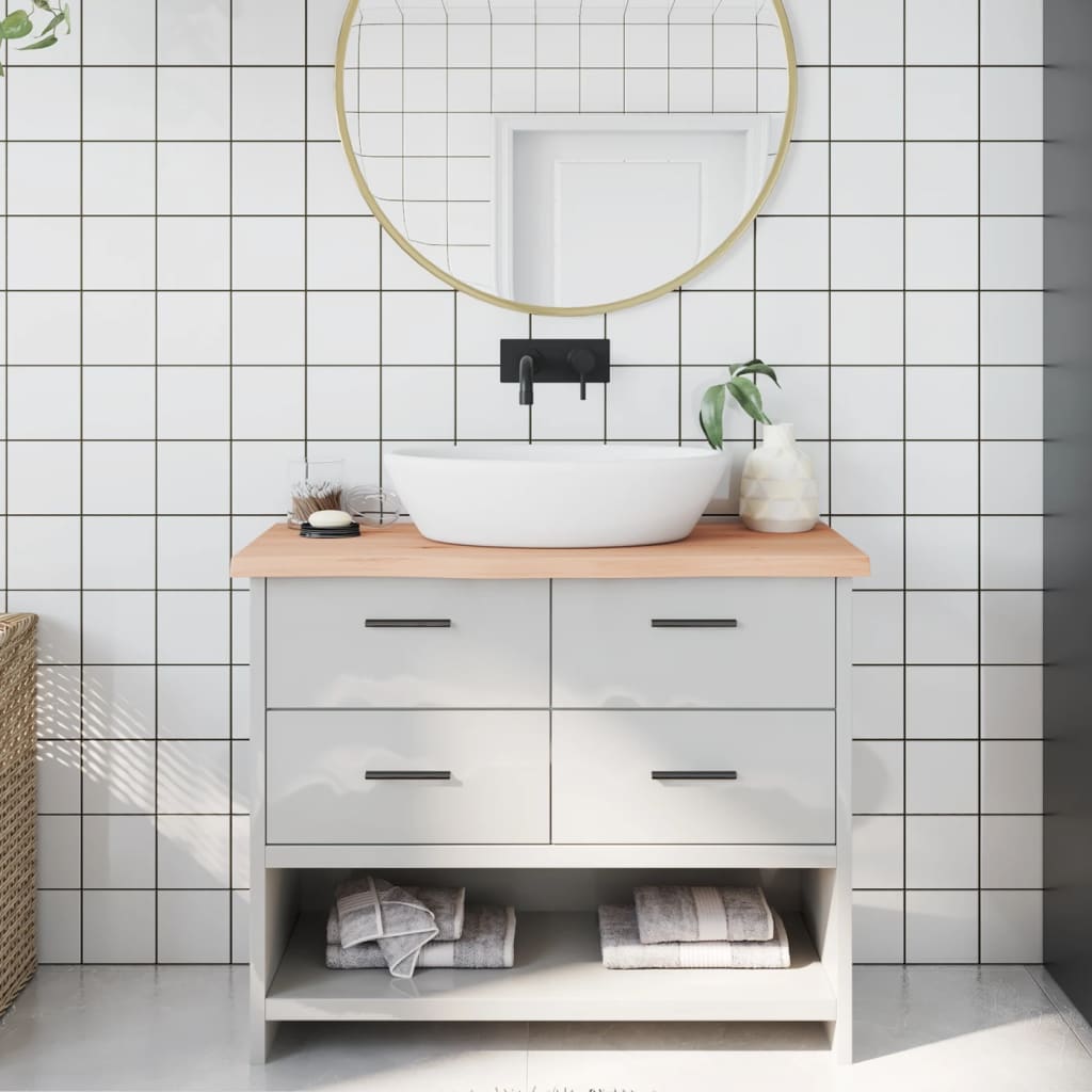 VidaXL Washbasin Blad 100x40x (2-4) cm Untreated solid wood