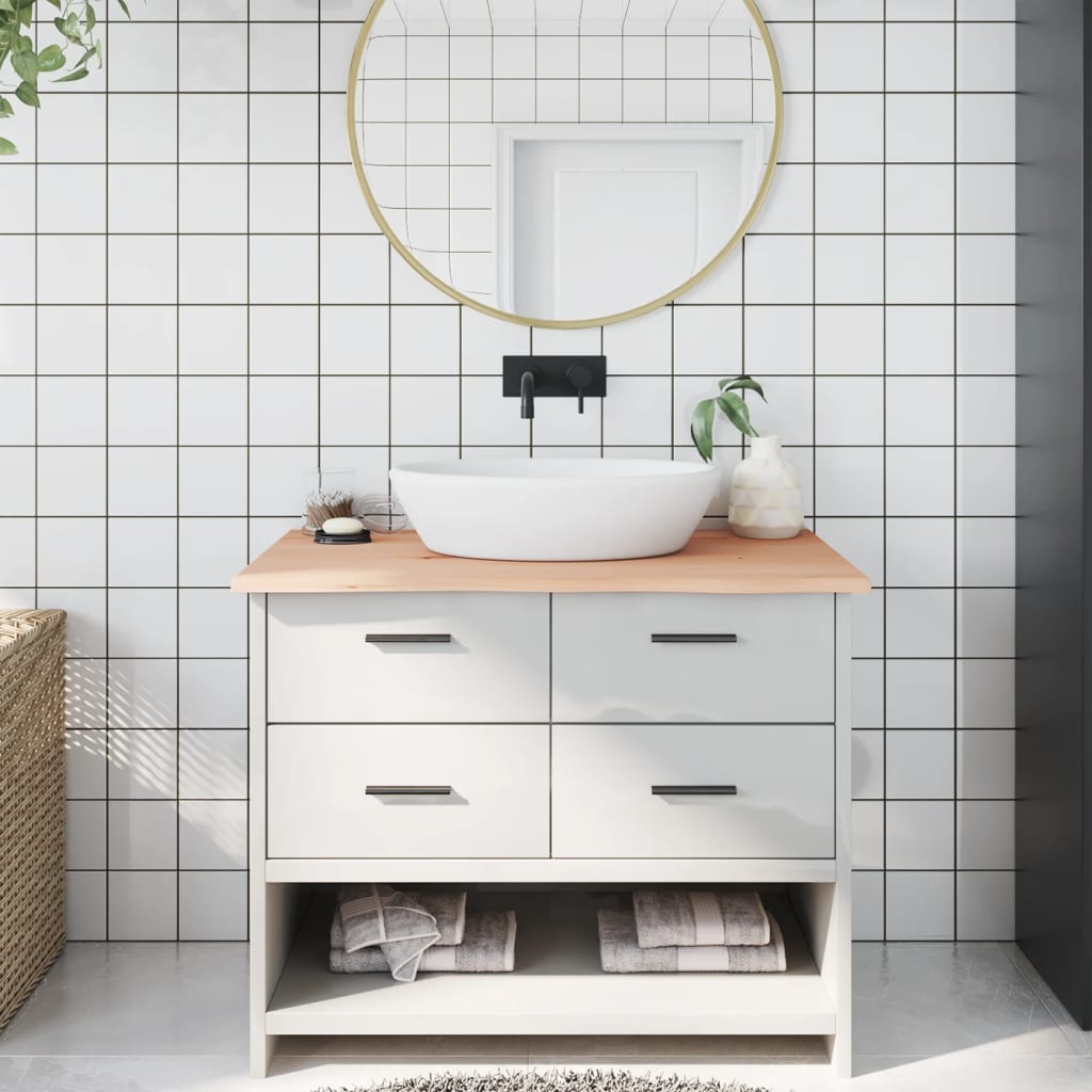 VidaXL Washbasin Table 100x60x2 cm Untreated solid wood