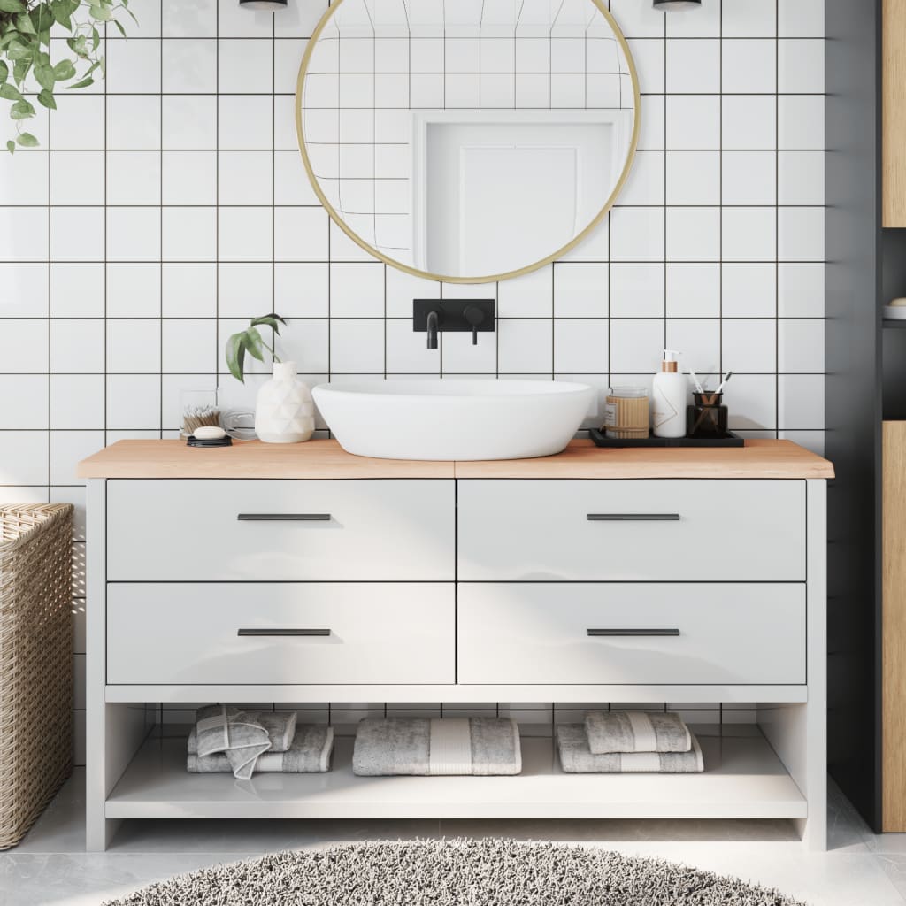 VidaXL Washbasin sheet 160x40x (2-4) cm untreated solid wood