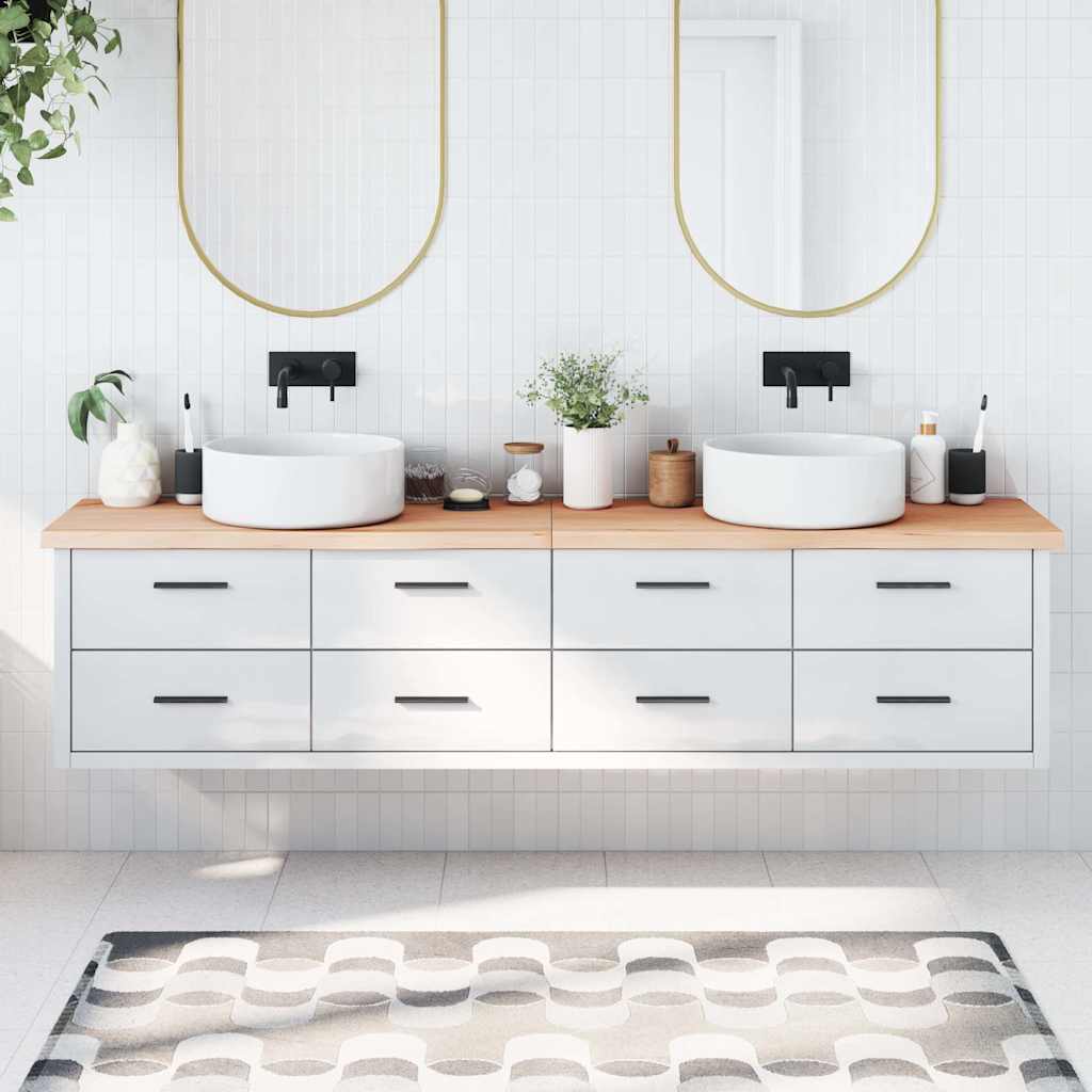 Vidaxl Washbasin Sheet 220x60x (2-4) CM Madera sólida no tratada