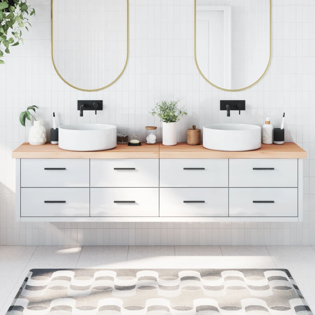 VidaXL Washbasin sheet 220x60x (2-6) cm Untreated solid wood