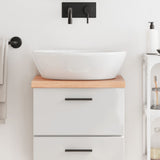 Vidaxl Washbasin Tabella 40x40x (2-4) cm Trattato in legno massiccio marrone chiaro