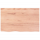 Vidaxl wastafelblad 80x50x(2-6) cm behandeld massief hout lichtbruin