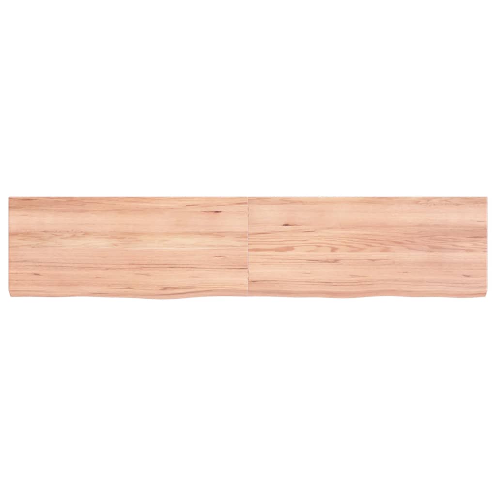 Vidaxl Washbasin Sheet 140x30x (2-4) cm, obdelano s trdnim lesom, svetlo rjavo rjavo