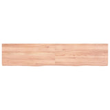 Vidaxl Washbasin Sheet 140x30x (2-4) cm, obdelano s trdnim lesom, svetlo rjavo rjavo