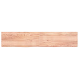 VIDAXL WASHBASIN Arkusz 200x40x (2-6) cm traktowany lite drewno jasnobrązowy
